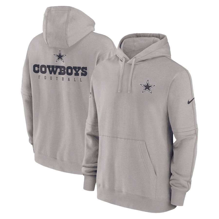 Men 2023 NFL Dallas Cowboys grey Sweatshirt style 1->detroit lions->NFL Jersey